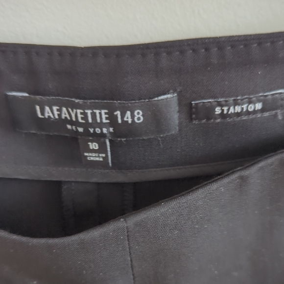 Lafayette 148 Stanton Wool Black Ankle Pants - Picture 2 of 7